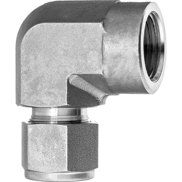 Value Collection - Metal Compression Tube Fittings Type: Female Elbow End Connections: Comp x FNPT - Industrial Tool & Supply