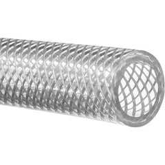Value Collection - 1/2" ID x 3/4" OD, 10' Long, PVC Reinforced (FDA) Tube - Clear, 300 Max psi, -50 to 150°F - Industrial Tool & Supply