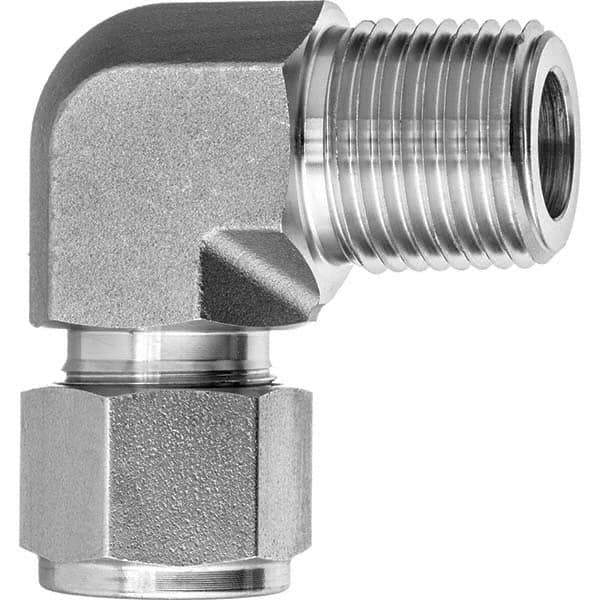 Value Collection - Metal Compression Tube Fittings Type: Male Elbow End Connections: Comp x MNPT - Industrial Tool & Supply