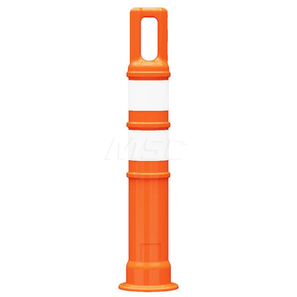 Traffic Barrels, Delineators & Posts; Type: Handle Top Delineator; Material: LDPE; Reflective: Yes; Base Needed: Yes; Height (Inch): 28; Width (Inch): 4-1/2; Additional Information: Sub Brand: Watchtower ™; Sheeting Grade: Engineer; Stripe Color: White; D