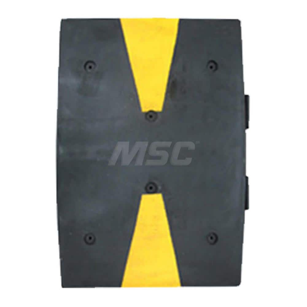 Speed Bumps, Parking Curbs & Accessories; Type: Standard Speed Hump; Length (Inch): 24; Width (Inch): 36; Height (Inch): 2.4; Color: Black; Material: Recycled Rubber