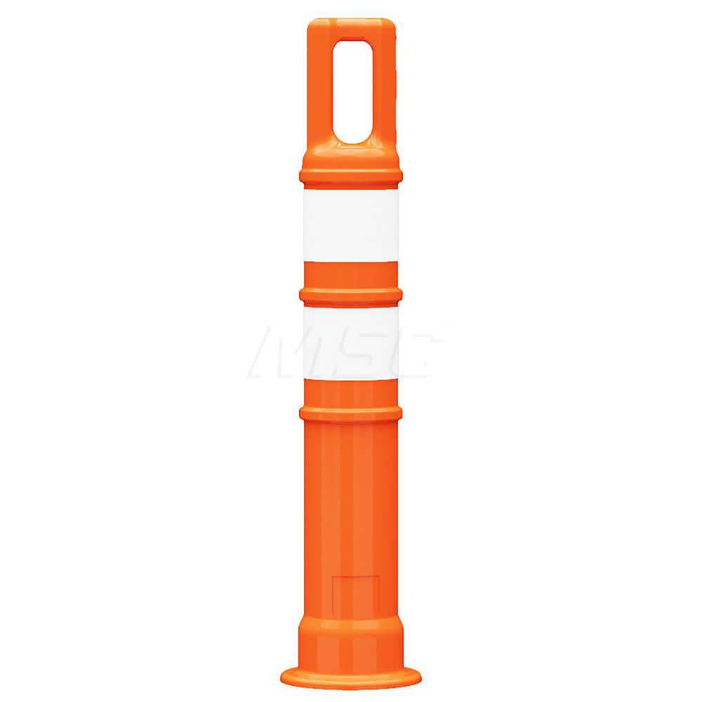 Traffic Barrels, Delineators & Posts; Type: Handle Top Delineator; Material: LDPE; Reflective: Yes; Base Needed: Yes; Height (Inch): 28; Width (Inch): 4-1/2; Additional Information: Sub Brand: Watchtower ™; Sheeting Grade: Diamond; Stripe Color: White; Di