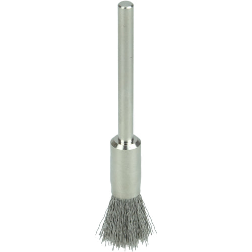 1/4″ Miniature Wire End Brush, .005″ Stainless Steel Fill, 1/8″ Stem - Industrial Tool & Supply