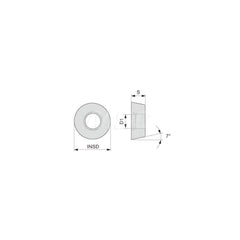 Turning Insert:  RCMM1204M0-61 TH10,  Solid Carbide Uncoated Finish,  Neutral,  0.2360″ Corner Radius,  0.0 &deg N/A Round,  Series  RCMM
