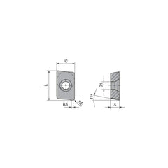 Milling Insert:  APHT 100302FR-27P AMZ,  AMZ,  Solid Carbide N/A Finish,