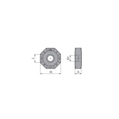 Milling Insert:  ONEX 0806ANEN-M5 CTPM226,  CTPM226,  Solid Carbide N/A Finish,  1.0000″ OAW