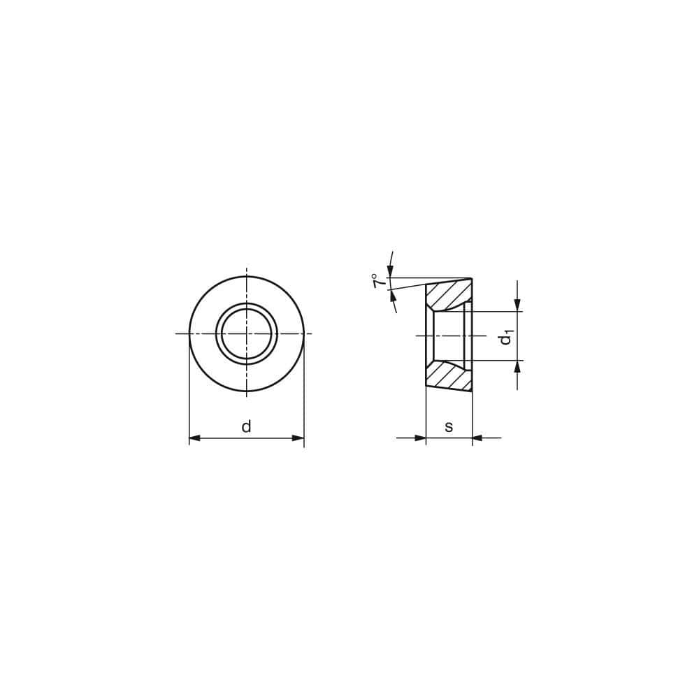 Turning Insert:  RCMT85MOSNSM CTCP125P,  Solid Carbide TiCN, Al2O3 & TiN Finish,  Neutral,  0.4921″ Corner Radius,  0.0 &deg N/A Round,  Series  RCMT