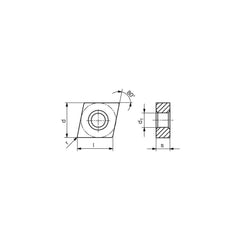 Turning Insert:  CNMM866ENR28 CTCP135P,  Solid Carbide TiCN, Al2O3 & TiN Finish,  Neutral,  1″ Inscribed Circle,  0.0945″ Corner Radius,  80.0 &deg N/A Diamond,  Series  CNMM