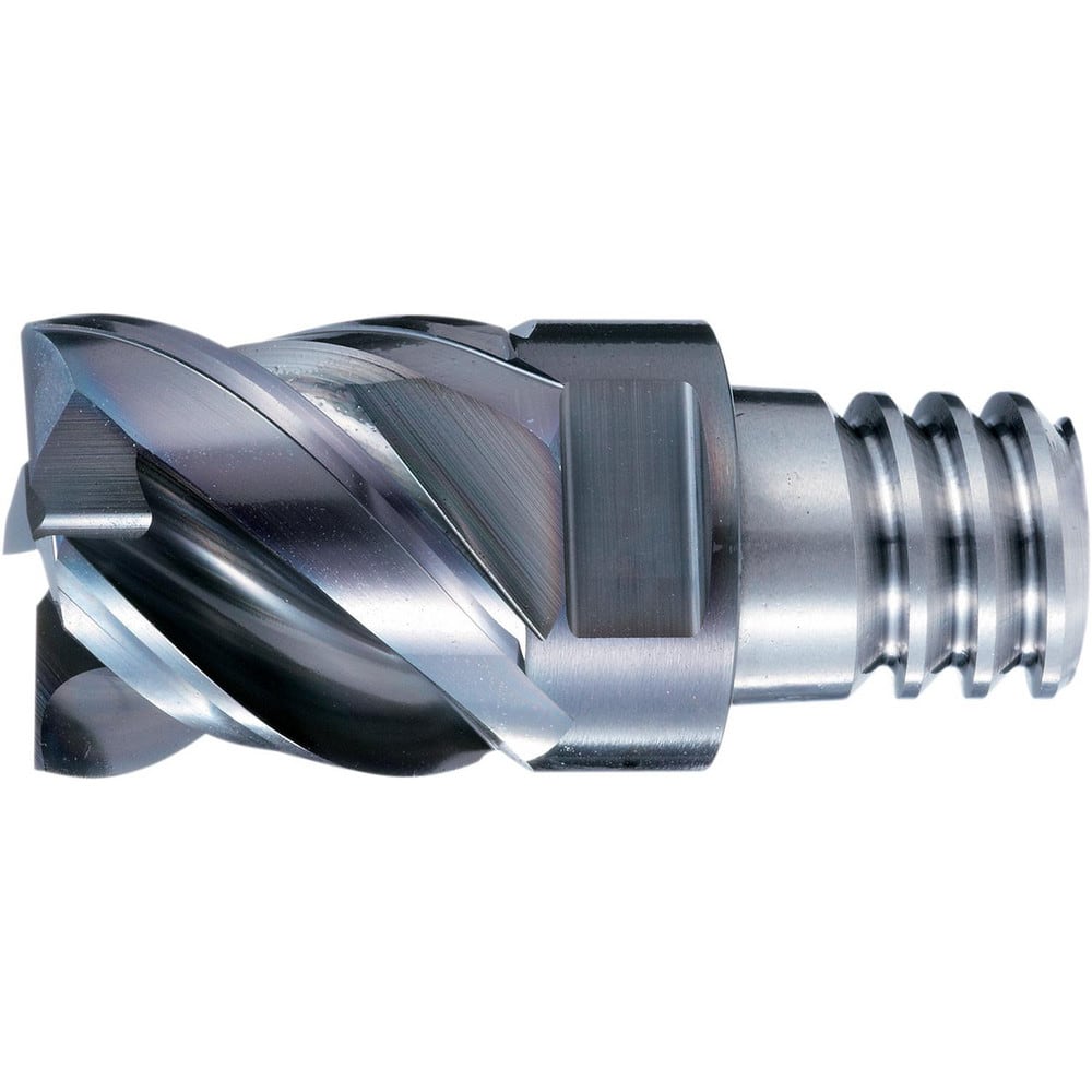 Square End Mill Heads; Mill Diameter (Inch): 1/2; Mill Diameter (Decimal Inch): 0.5000; Number of Flutes: 4; Length of Cut (Decimal Inch): 0.5000; Connection Type: PXVC; Overall Length (Inch): 0.7480 in; Material: Solid Carbide; Finish/Coating: Cr; Cuttin