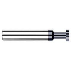 0.5000″ (1/2″) Cutter Diameter × 0.0300″ Width × 0.7500″ (3/4″) Neck Length Carbide Square Standard Keyseat Cutter, 8 Flutes, AlTiN Coated - Exact Industrial Supply