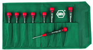 8 Piece - T1; T2; T3; T4; T5; T6; T7; T8 x 40mm - PicoFinish Precision Torx Screwdriver Set in Canvas Pouch - Industrial Tool & Supply