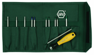 12 Piece - System 4 ESD Safe Drive-Loc Interchangeable Set - #26985 - Slotted 1.5 - 4.0 and Phillips #000 - 1 and Torx® T1-T15 - Canvas Pouch - Industrial Tool & Supply