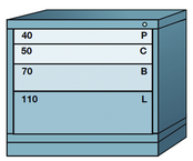 Desk-Standard Cabinet - 4 Drawers - 30 x 28-1/4 x 26-7/8" - Single Drawer Access - Industrial Tool & Supply