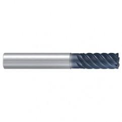 3/8 6 Flute Standard Carbide End Mill .025 Radius-TiAlN - Industrial Tool & Supply