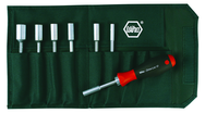 8 Piece - Drive-Loc VI Interchangeable Set Nut Wiha Driver Inch - #28196 - Includes: 3/16; 1/4; 5/16; 11/32; 3/8; 7/16 and 1/2" - Canvas Pouch - Industrial Tool & Supply