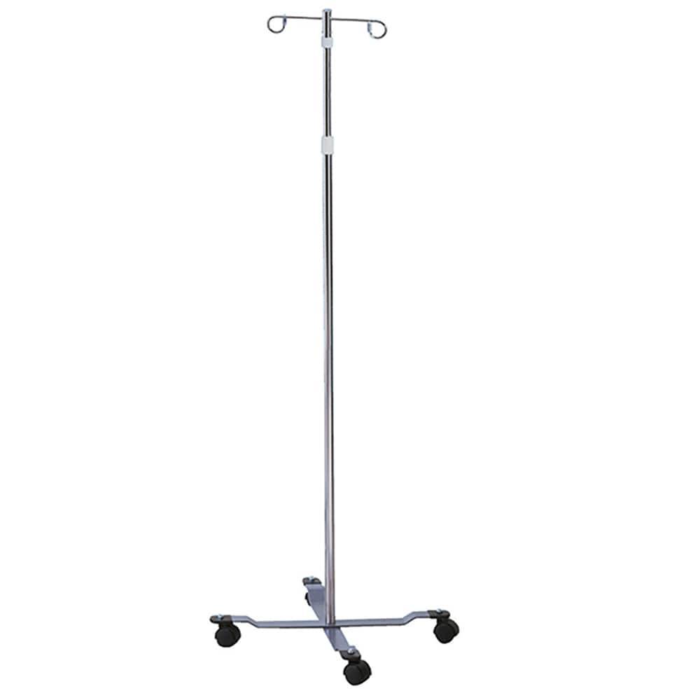 Lakeside - Emergency Preparedness Supplies; Type: IV Stand ; Contents/Features: 4-Leg Base; 2 Hooks; Pole Adjusts From 51-1/4" - Exact Industrial Supply