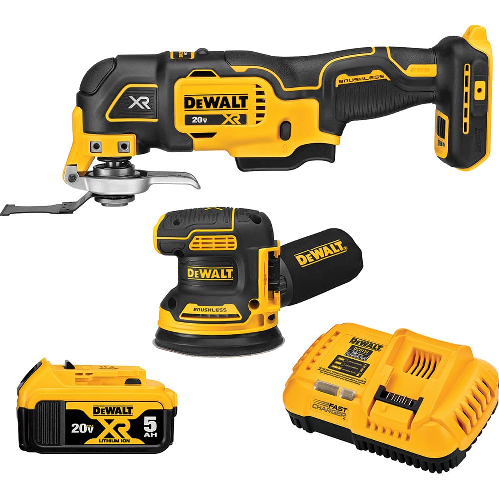 DeWALT - Cordless Tool Combination Kits; Voltage: 20 ; Tools: Oscillating Multi-Tool ; Battery Chemistry: Lithium Ion ; Battery Series: 20V MAX ; Battery Included: Yes ; Number of Batteries: 1 - Exact Industrial Supply
