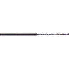 Micro Drill Bit: 0.1024″ Dia, 140 °, Solid Carbide ALtima Finish, RH Cut, Helical Flute, Straight-Cylindrical Shank