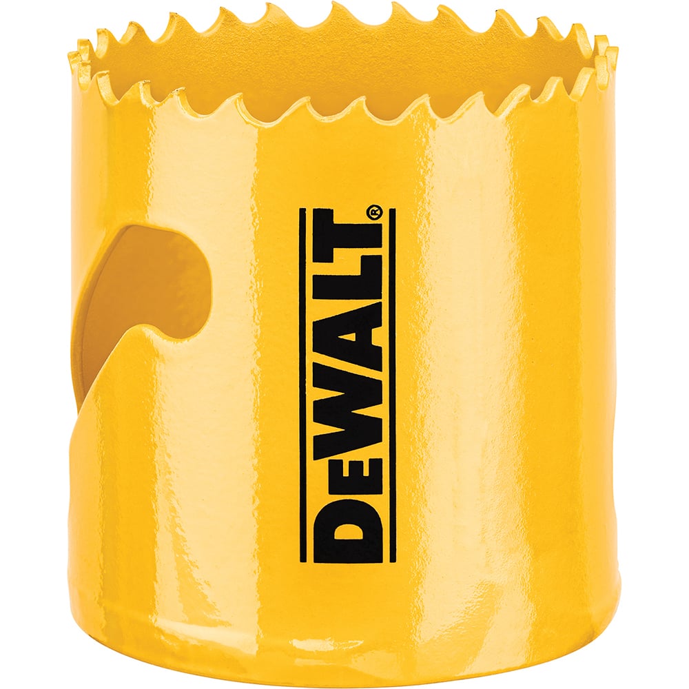 DeWALT - Hole Saws; Saw Diameter (Inch): 2-3/16 ; Cutting Depth (Inch): 1-3/4 ; Saw Material: Bi-Metal ; Cutting Edge Style: Toothed Edge ; Material Application: Metal; Plastic; Wood - Exact Industrial Supply