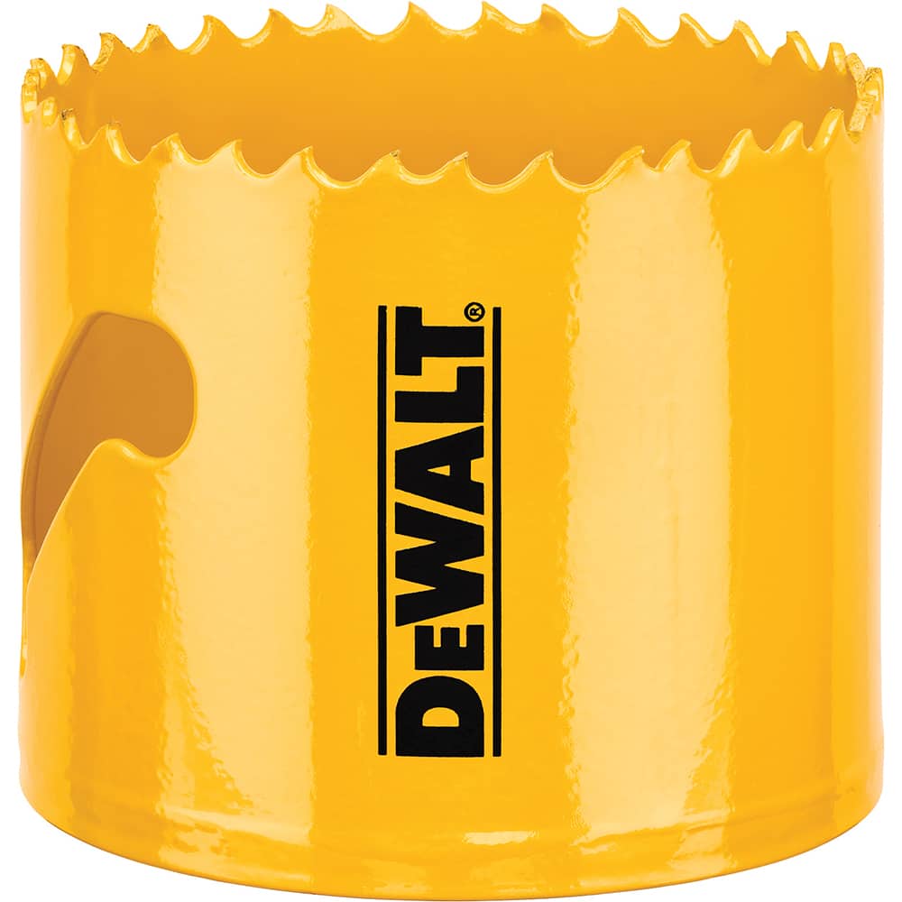DeWALT - Hole Saws; Saw Diameter (Inch): 2-9/16 ; Cutting Depth (Inch): 1-3/4 ; Saw Material: Bi-Metal ; Cutting Edge Style: Toothed Edge ; Material Application: Metal; Plastic; Wood ; Pipe Tap Compatibility (Inch): 4-1/2 - Exact Industrial Supply