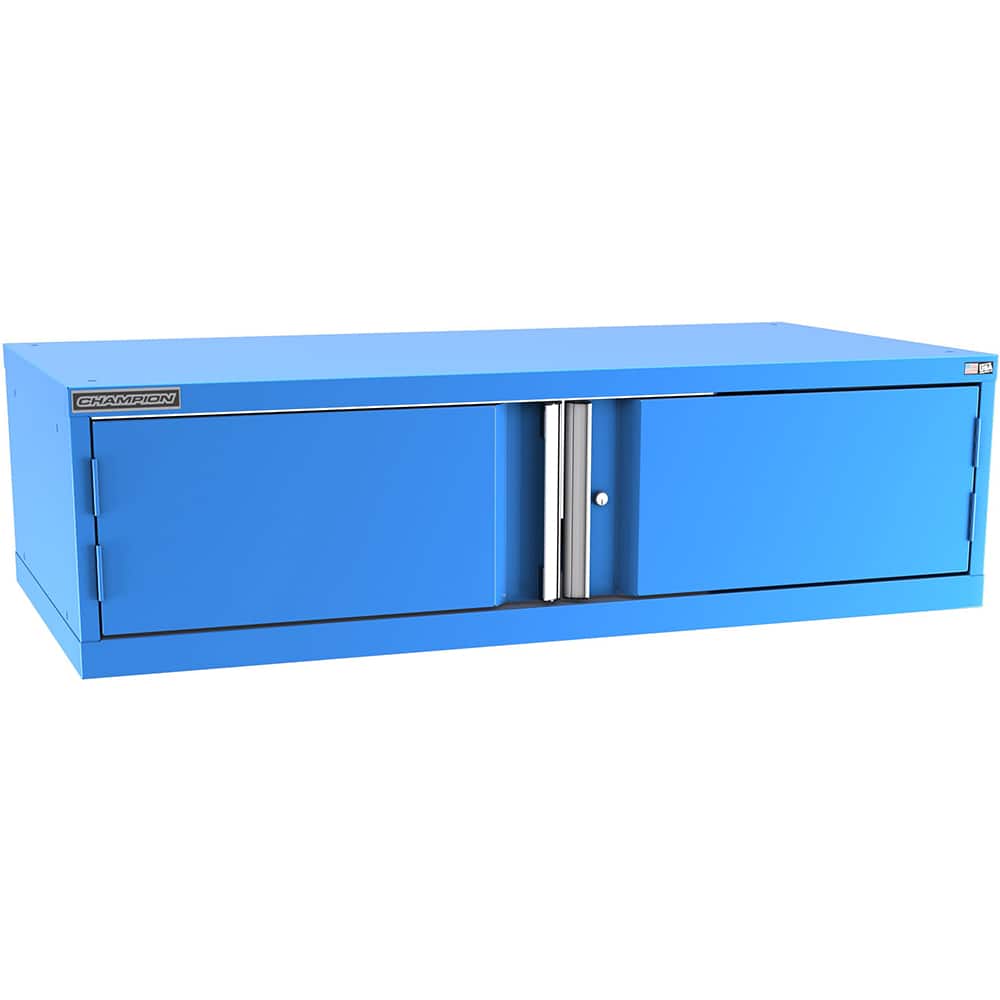 Champion Tool Storage - Storage Cabinets; Type: Stacked/Overhead Double Wide Door Cabinet ; Width (Inch): 56-1/2 ; Depth (Inch): 28-1/2 ; Height (Inch): 15-3/4 ; Number of Shelves: 1 ; Material: Steel - Exact Industrial Supply