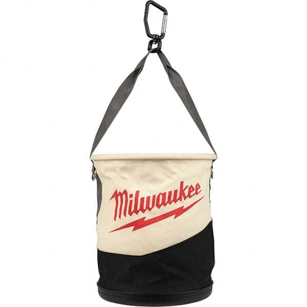 Milwaukee Tool - 2 Pocket, Canvas, Tan/Black Bucket Tool Organizer - Industrial Tool & Supply