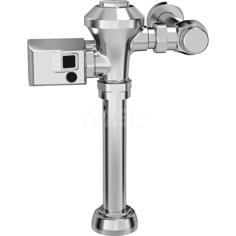 Automatic Flush Valves; Type: Touchless Urinal Flush Valve; Style: Diaphragm; For Use With: Universal; Gallons Per Flush: 1.28; Pipe Size: 1-1/2; Spud Coupling Size: 1-1/2; Cover Material: Chrome; Description: Ultima Touchless Sensor Toilet Flush Valve, D