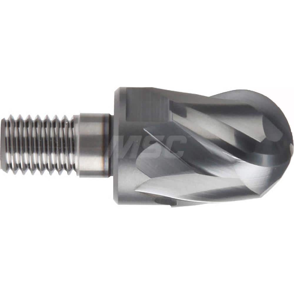 YG-1 - Ball End Mill Heads; Mill Diameter (Inch): 3/8 ; Mill Diameter (Decimal Inch): 0.3750 ; Number of Flutes: 4 ; Length of Cut (Inch): 3/8 ; Connection Type: M6 ; Overall Length (mm): 32.0000 - Exact Industrial Supply
