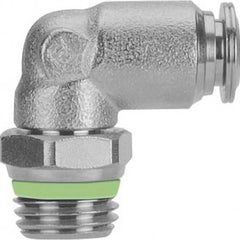 Aignep USA - Metal Push-To-Connect Tube Fittings; Type: Male Elbow Swivel ; Tube Outside Diameter (mm): 4 ; Maximum Working Pressure: 290.000 ; Connection Style: Push to Connect ; Connection Type: Push to Connect ; Material: 316L Stainless Steel - Exact Industrial Supply