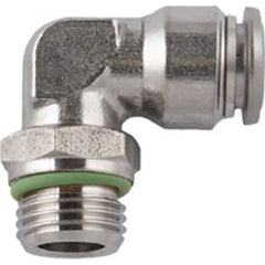 Aignep USA - Metal Push-To-Connect Tube Fittings; Type: Male Elbow Swivel ; Tube Outside Diameter (mm): 4 ; Maximum Working Pressure: 290.000 ; Connection Style: Push to Connect ; Connection Type: Push to Connect ; Material: 316L Stainless Steel - Exact Industrial Supply