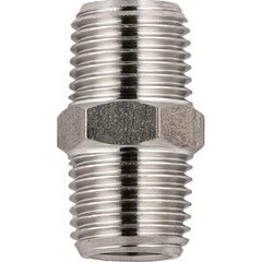 Aignep USA - Stainless Steel Pipe Nipples & Pipe; Style: Nipple ; Pipe Size: 1/8 (Inch); Length (Inch): 1 ; Material Grade: 316L Stainless Steel - Exact Industrial Supply