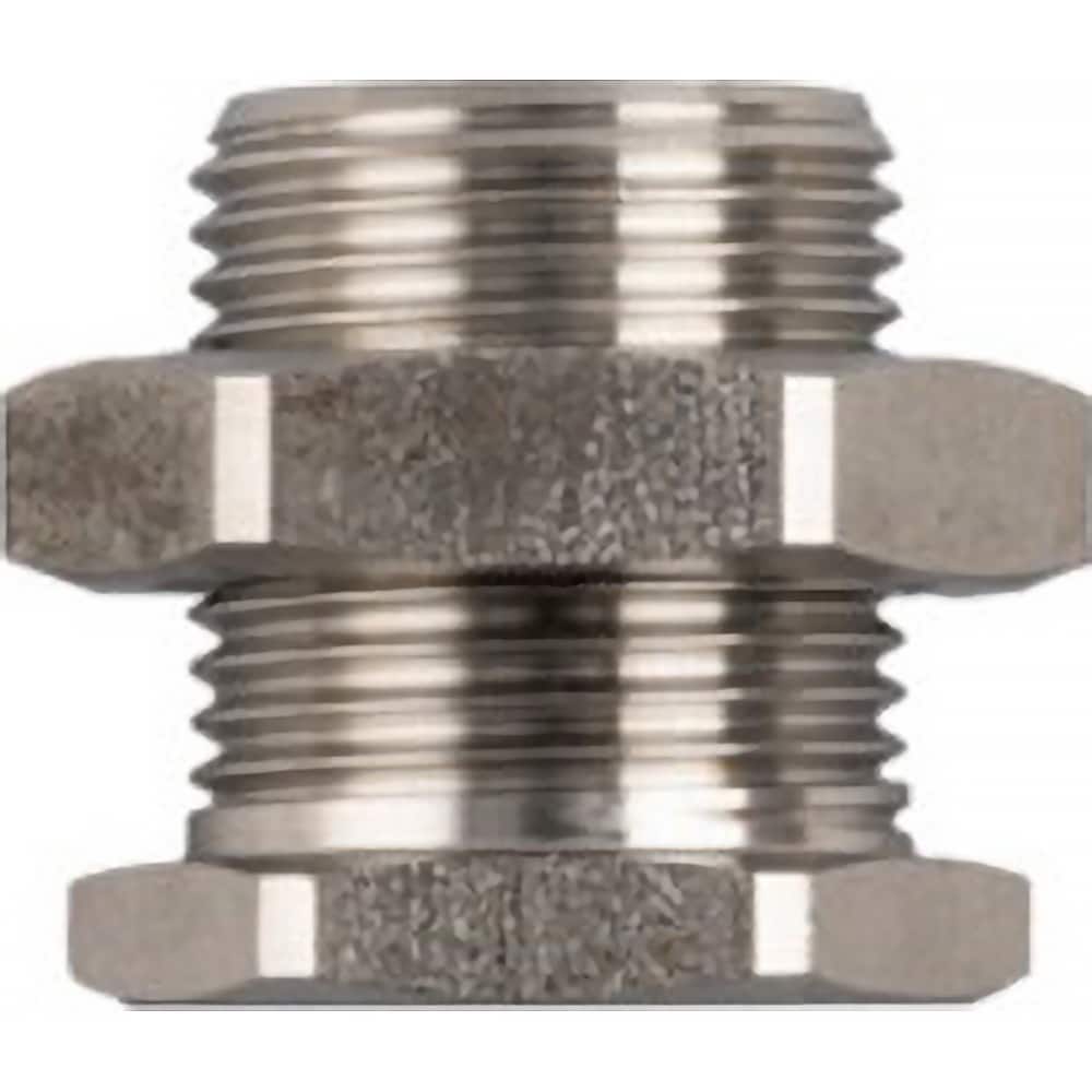 Aignep USA - Stainless Steel Pipe Fittings; Type: Bulkhead Connector ; Fitting Size: 1/8 ; End Connections: BSPP ; Material Grade: 316L Stainless Steel ; Pressure Rating (psi): 290 - Exact Industrial Supply
