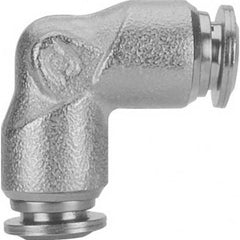 Aignep USA - Metal Push-To-Connect Tube Fittings; Type: Union Elbow ; Tube Outside Diameter (mm): 8 ; Maximum Working Pressure: 290.000 ; Connection Style: Push to Connect ; Connection Type: Push to Connect ; Material: 316L Stainless Steel - Exact Industrial Supply