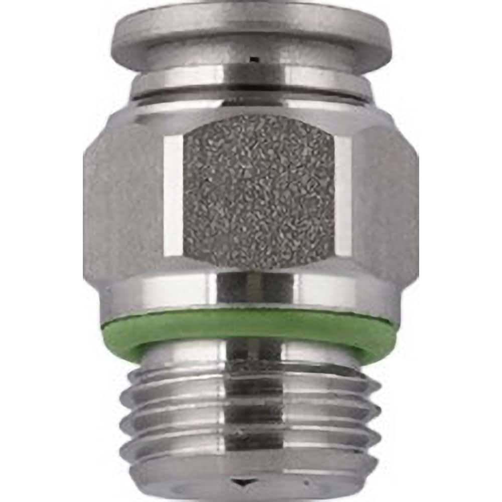 Aignep USA - Metal Push-To-Connect Tube Fittings; Type: Male Connector ; Tube Outside Diameter (mm): 8 ; Maximum Working Pressure: 290.000 ; Connection Style: Push to Connect ; Connection Type: Push to Connect ; Material: 316L Stainless Steel - Exact Industrial Supply