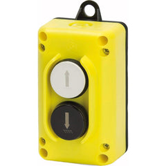 Automation Systems Interconnect - Pushbutton Switch Accessories; Switch Accessory Type: Pushbutton Operator ; For Use With: Hoists; Cranes ; Pushbutton Type: Flush ; Pushbutton Shape: Round ; Color: Yellow ; Operator Illumination: NonIlluminated - Exact Industrial Supply