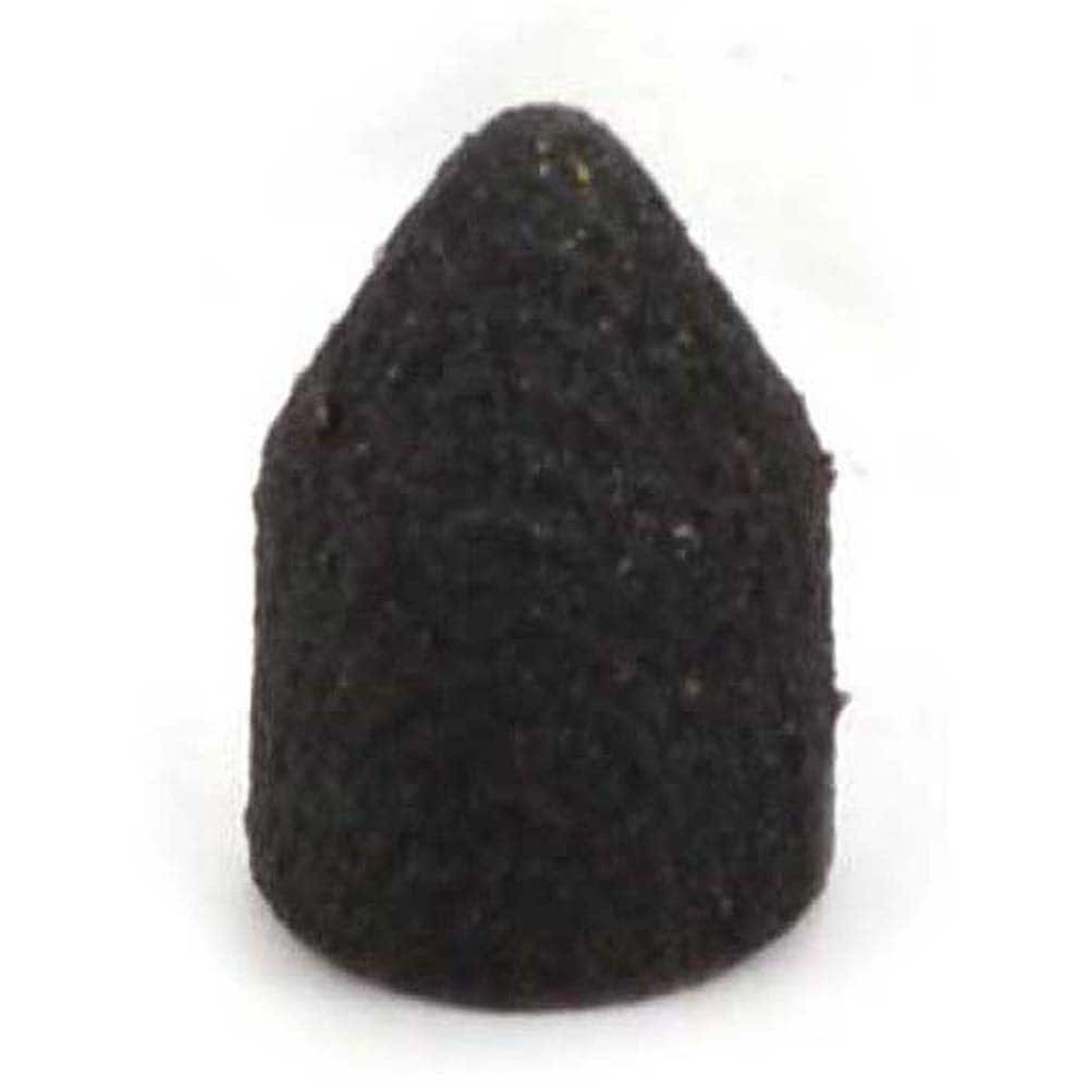 Superior Abrasives - Cones & Plugs; Maximum Diameter (Inch): 1/2 ; Abrasive Material: Aluminum Oxide ; Grit: 150 ; Wheel Type Number Code: 17 ; Arbor Hole Thread Size: 1/4 ; Shape: Cone - Exact Industrial Supply