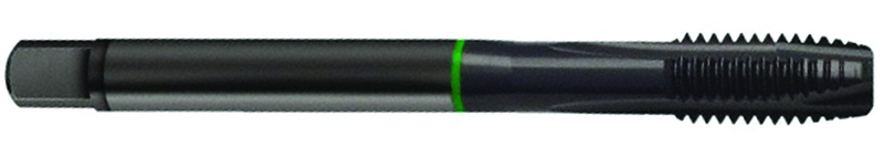 5/8-18 Dia. - 2B - 3 FL - Cobalt Plug Green Ring Tap - Blk-Ox FORM-B DIN 374 - Industrial Tool & Supply