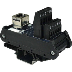 Automation Systems Interconnect - Interface Relay Modules; Input Amperage: 0.01 ; Coil Voltage: 100-120 VAC ; Mounting Type: DIN Rail ; For Use With: Connecting RJ34 Cable to Wire - Exact Industrial Supply