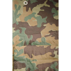Erickson Manufacturing - Tarps & Dust Covers; Material: Polyethylene ; Width (Feet): 8.00 ; Grommet: Yes ; Color: Camo ; Length: 10 - Exact Industrial Supply