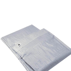 Erickson Manufacturing - Tarps & Dust Covers; Material: Polyethylene ; Width (Feet): 12.00 ; Grommet: Yes ; Color: Silver ; Length: 20 - Exact Industrial Supply