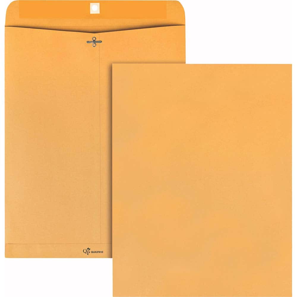 Quality Park - Mailers, Sheets & Envelopes; Type: Clasp Envelope ; Style: Clasp w/Gummed Flap ; Width (Inch): 15-1/2 ; Length (Inch): 12 ; Box Quantity: 100 ; Size: 12 x 15.5 - Exact Industrial Supply