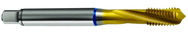 M8x1.25 6H 3-Flute Cobalt Blue Ring Semi-Bottoming 15 degree Spiral Flute Tap-TiN - Industrial Tool & Supply