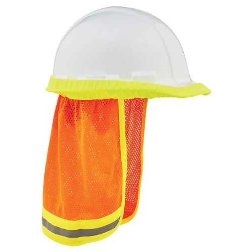 8005 Orange Hi-Vis Mesh Neck Shade W/ Reflective - Industrial Tool & Supply