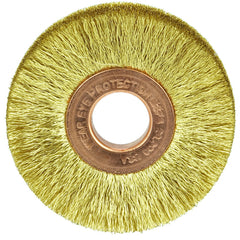 2″ × 1/2″-0.005″ Wire Size - Brass Non-Sparking Wire Wheel - Industrial Tool & Supply