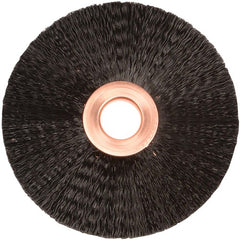3″ Small Diameter Nylon Wheel, .010″ Crimped Black Fill, 1/2″ Arbor Hole - Industrial Tool & Supply
