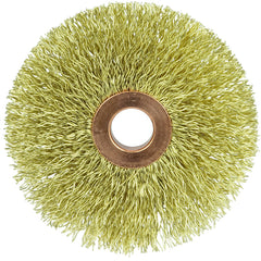 3″ × 1/2″-0.014″ Wire Size - Brass Non-Sparking Wire Wheel - Industrial Tool & Supply