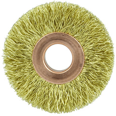 2″ × 1/2″-0.0118″ Wire Size - Brass Non-Sparking Wire Wheel - Industrial Tool & Supply