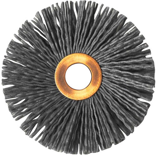 3″ Diameter-1/2″ Arbor Hole - Abrasive Nylon-Copper Center Straight Nylox Wheel - Industrial Tool & Supply