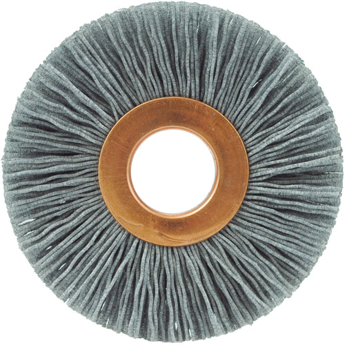 2-1/2″ Small Diameter Nylox Wheel, .022/120SC Crimped Fill, 5/8″ Arbor Hole - Industrial Tool & Supply