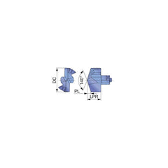 Replaceable Drill Tip:  DMP259 AH9130,  140 &deg N/A TiAlN Finish,  No
